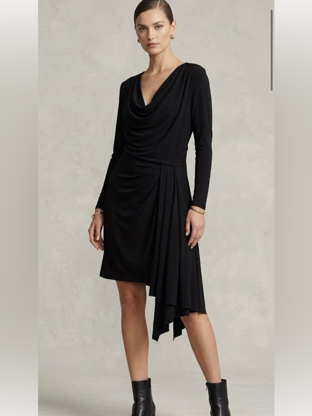 Michael Studio Black Assymetrical Dress